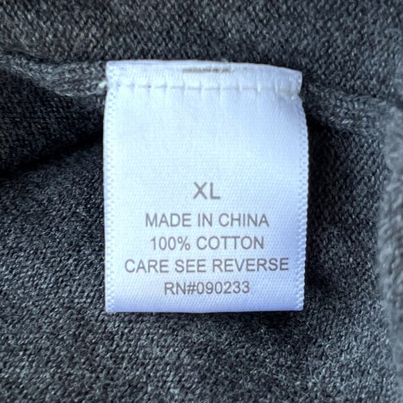 Kirra 100% Cotton Crew Neck Sweater Tight Knit Light Weight Charcoal Womens XL - Picture 7 of 8